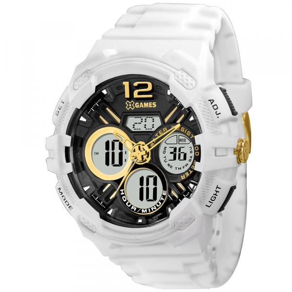 Relogio Masculino X-games Anadigi Esportivo Xmppa183 B2bx - Branco - Xgames