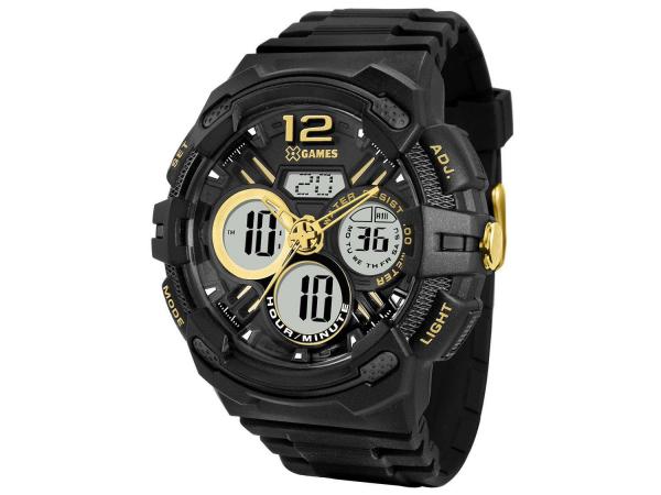 Relógio Masculino X-Games XMPPA126 P2PX - Anadigi Resistente a Água Cronógrafo Calendário