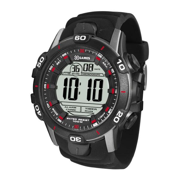 Relógio Masculino X-Games XMPPD411-BXPX 53mm Silicone Preto