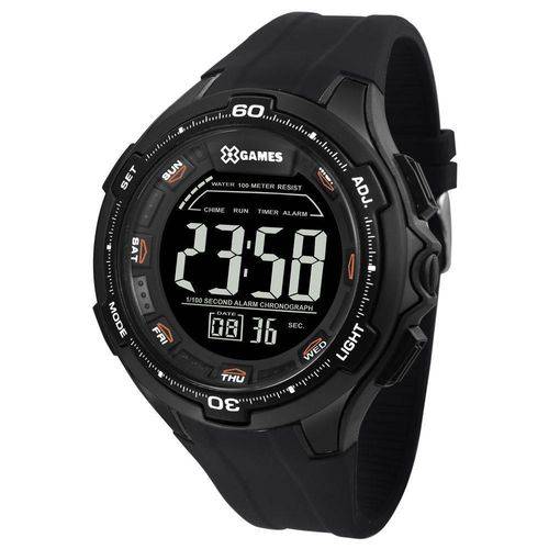 Relógio Masculino X-Games XMPPD463-PXPX 52mm Silicone Preto