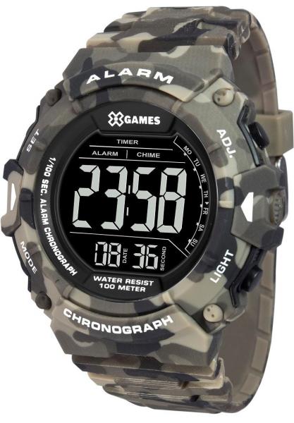 Relógio Masculino X-Games XMPPD488-PXEP 52 Mm Borracha