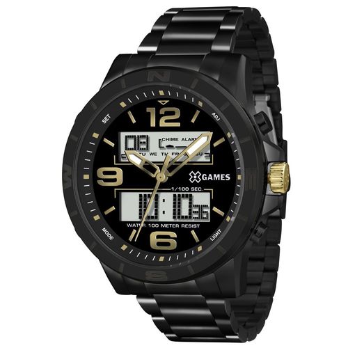 Relogio Masculino Xgames Anadige Preto Estiloso Xmnsa001-p2px