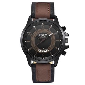 Relógio Masculino Xinew Pulso Quartzo Marrom Escuro Luxo