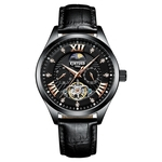 Relógio Masculinode Couro Tourbillon J050 KINYUED - 60