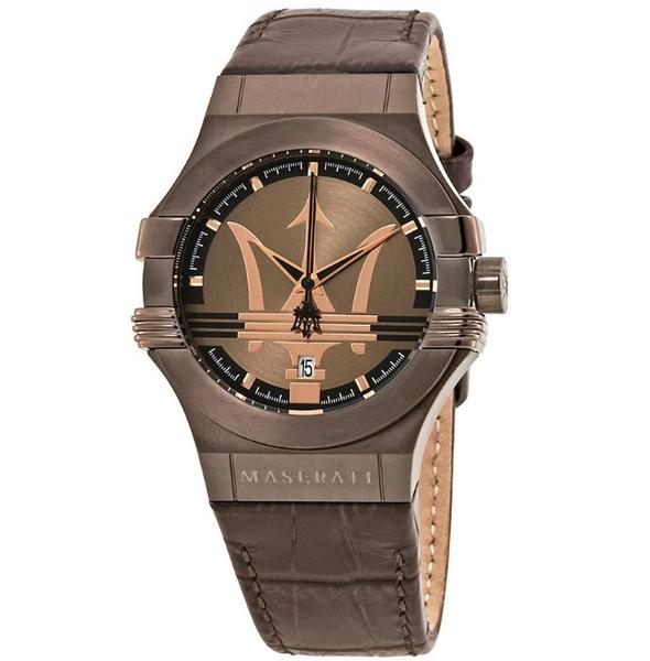 Relógio Maserati Potenza Brown Dial Masculino Prova Dàgua 100m