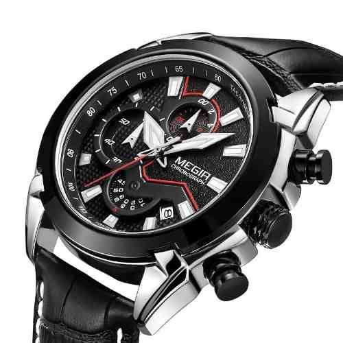 Relógio Megir 2065 com Cronógrafo Luxo