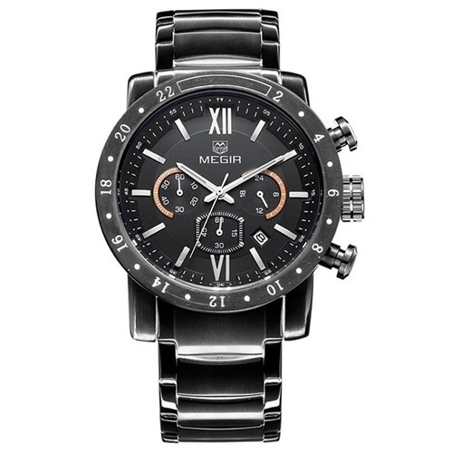 Relógio Megir Extreme Luxo (Preto)