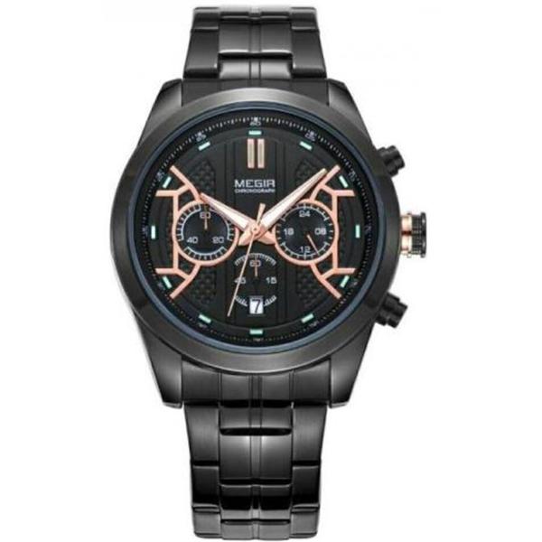 Relógio Megir Titânio Chronograph M3016G - Preto