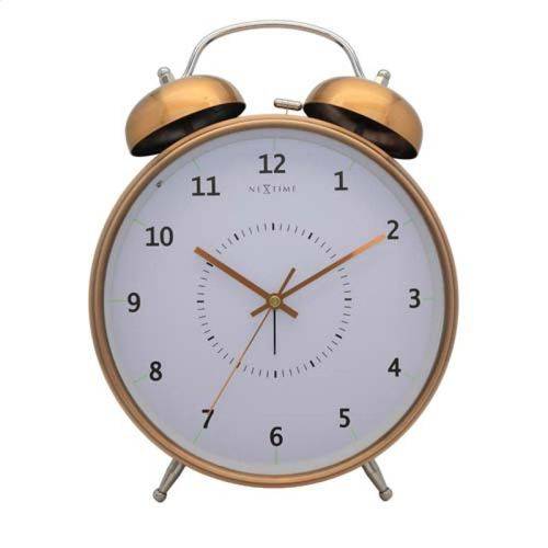 Relógio Mesa Despertador Copper Nextime 30x23cm