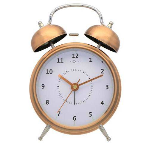 Relógio Mesa Despertador Copper Nextime 21,5x15cm