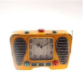 Relógio Mesa Forma Radio Retro Amarelo