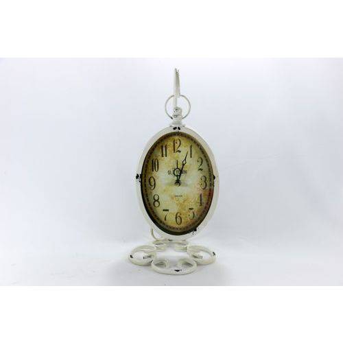 Relógio Metal Vintage Retro de Mesa Pendente (Pêndulo) 22x16 Cm - H17269