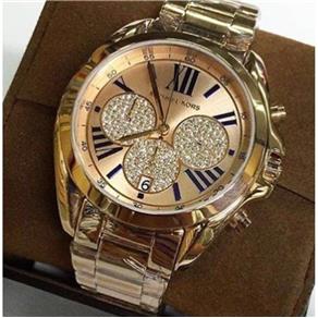 Relógio Michael Kors Bradshaw Rose 43mm Gold-Tone Chronograp