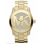 Relógio Michael Kors Dourado- Mk5706 Strass Gold 45mm Em Estoque