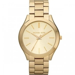 Relógio Michael Kors Dourado Slim Runway Omk3179/z