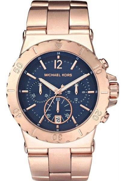 Relógio Michael Kors Dylan Rose Chronograph Navy Dial Mk5410