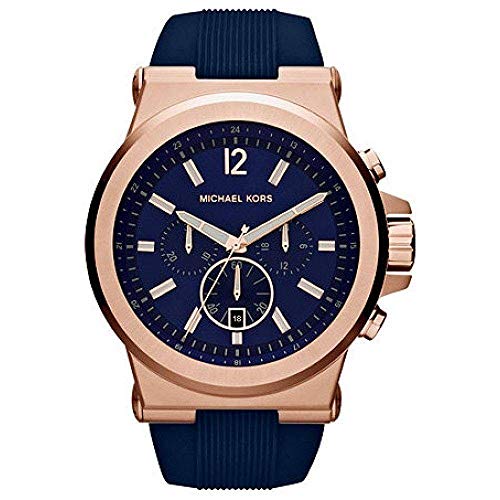 Relógio Michael Kors Dylan Rose Mk8295 Azul 48mm