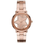 Relogio Michael Kors Feminino Jaryn Rose Gold-tone Star Detail Bracelet Watch Mk3816 Diametro 45mm