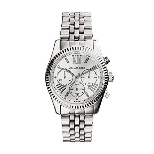 Relógio Michael Kors Feminino MK5555 Lexington Silver Dial