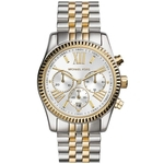 Relógio Michael Kors Feminino MK5955 Lexington Chronograph Two Tone Stainless Steel Watch 38mm