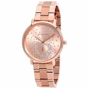 Relógio Michael Kors Feminino Mk3621 Aryn Heart Rose 38mm