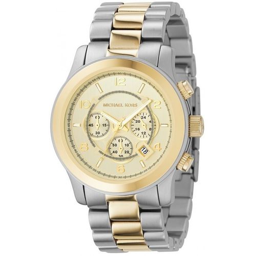 Relógio Michael Kors Masculino Runway MK8098 Two-Tone Stainless-Steel 45mm