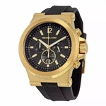 Relogio Michael Kors Men S Dylan Black Mk8445 Gold Preto Silicone 48mm