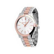 Rélogio Michael Kors Mk3204 Slim Prata e Rose