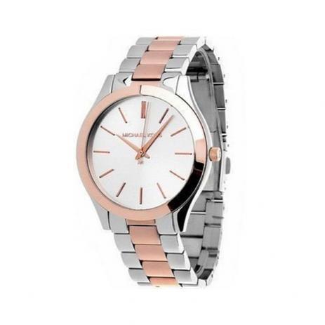 Rélogio Michael Kors MK3204 Slim Prata e Rose