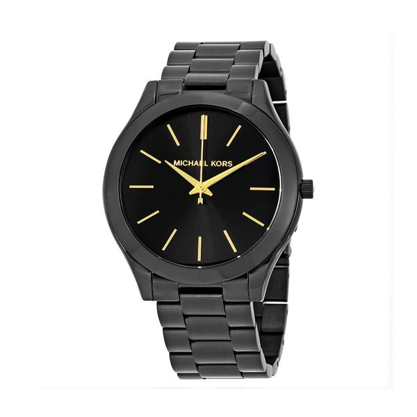 Relógio Michael Kors Mk3221 Slim Preto Dourado