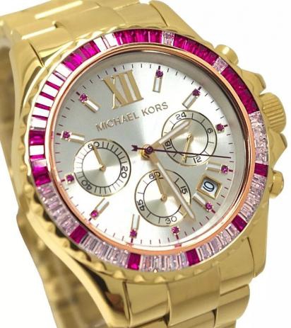 Relógio Michael Kors Mk5871 Everest Dourado Pink