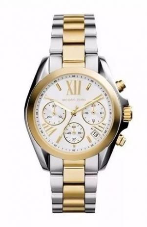 Relógio Michael Kors Mk5974 Midsize Misto Prata/dourado