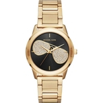 Relógio Michael Kors Mk3647 Feminino Hartman Watch Gold-tone Stainless Steel Quartz 38 Mm