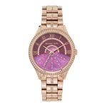 Relogio Michael Kors Mk3722 Lauryn Rose Gold Tone Three Hand Watch 38mm