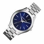 Relógio Michael Kors MK3379 Slim Prata e Azul