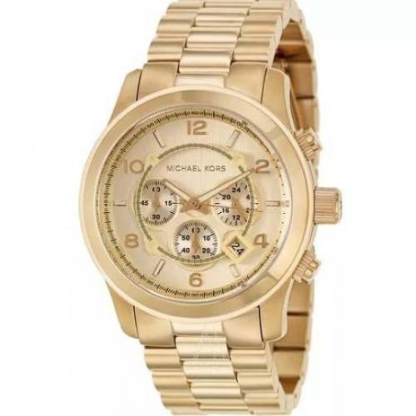 Relógio Michael Kors Mk8077 Gold Original Oversized