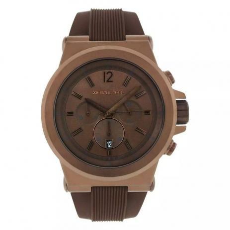 Relógio Michael Kors Mk8216 Marrom Masculino Silicone 48mm