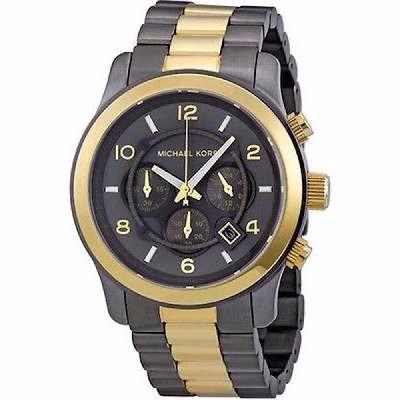 Relogio Michael Kors Mk8160 Preto Dourado Grande