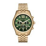 Relogio Michael Kors Mk8446 Dourado Verde 45mm