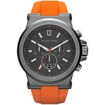 Relógio Michael Kors MK8296 Laranja Pulseira Borracha