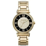 Relógio Michael Kors Modelo Mk3338 Catlin Dourado Garantia