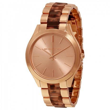 Relógio Michael Kors Original Mk4301 Slim Feminino Rosa e Tartaruga