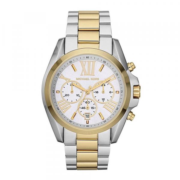 Relógio Michael Kors Original Mk5627 Bradshaw Feminino Prata e Dourado