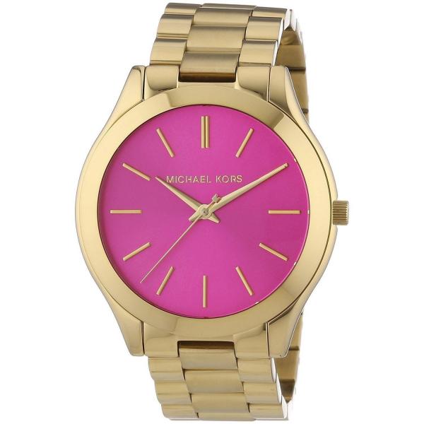 Relógio Michael Kors Original Mk3264 Slim Feminino Dourado e Pink