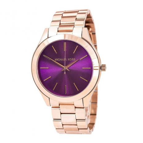 Relógio Michael Kors Original Mk3293 Slim Feminino Rosa e Lilás