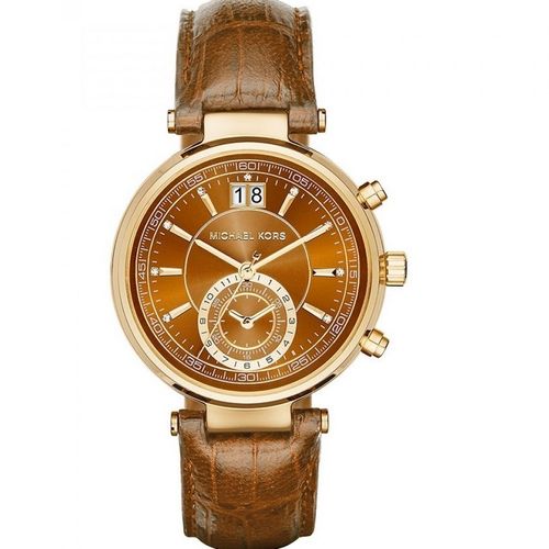 Relógio Michael Kors Sawyer Cronógrafo Mk2424/2mn Marrom