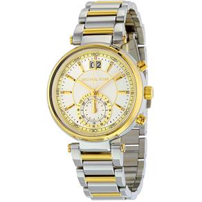 Relógio Michael Kors Sawyer Mk6225 Aço/Gold 38Mm
