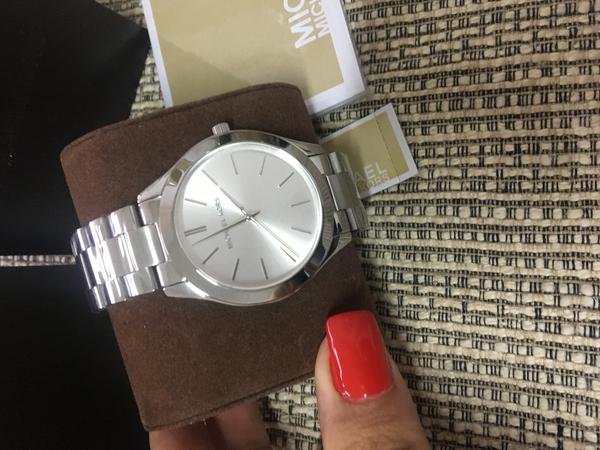 Relógio Michael Kors Slim Runway MK3178 Prata