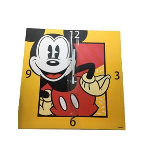 Relógio Mickey de Parede Formato Tela Amarelo