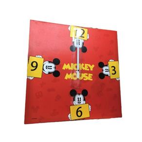 Relógio Mickey de Parede Formato Tela Vermelho